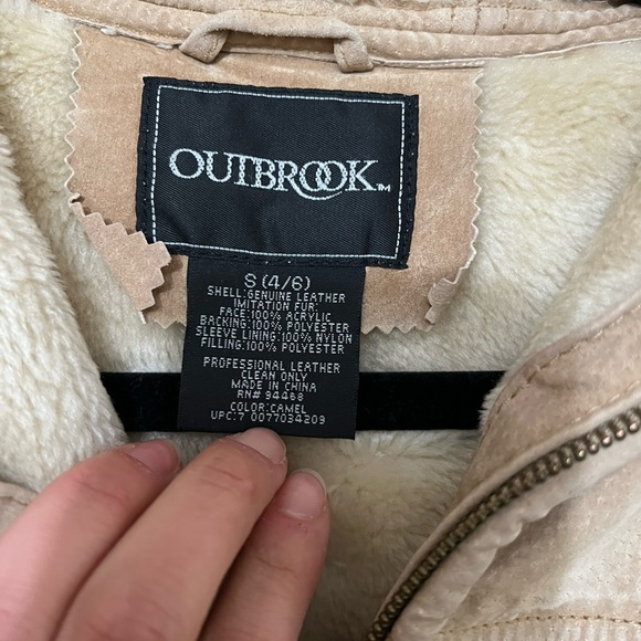 Vintage Outbrook Cramel Suede Leather Jacket - Picture 2 of 5